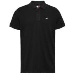 Tommy Jeans Slim Placket Polo Zwart