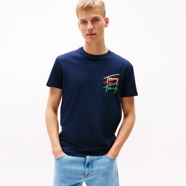 Tommy Jeans Twisted Sign T-shirt Navy