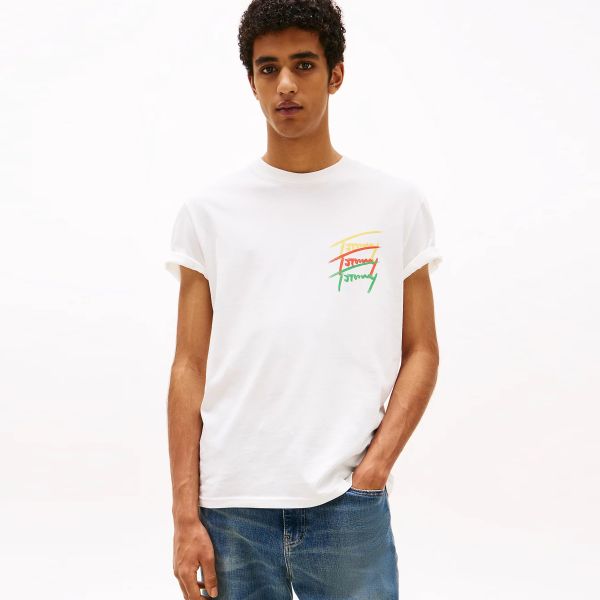 Tommy Jeans Twisted Sign T-shirt Wit