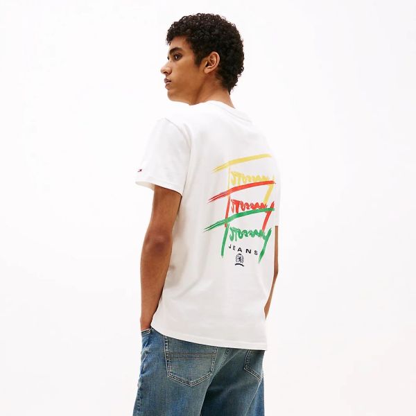 Tommy Jeans Twisted Sign T-shirt Wit