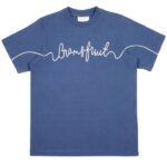 Bram's Fruit Garden Hose Chain Stitch T-shirt Blauw