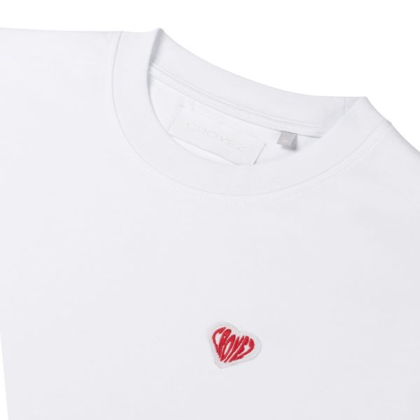 Croyez Felt Heart T-shirt Wit