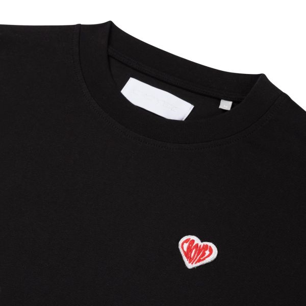 Croyez Felt Heart T-shirt Zwart