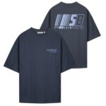 Saint Blanc Fine Line T-shirt Donker Blauw