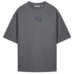 Saint Blanc Initial Logo T-shirt Antraciet