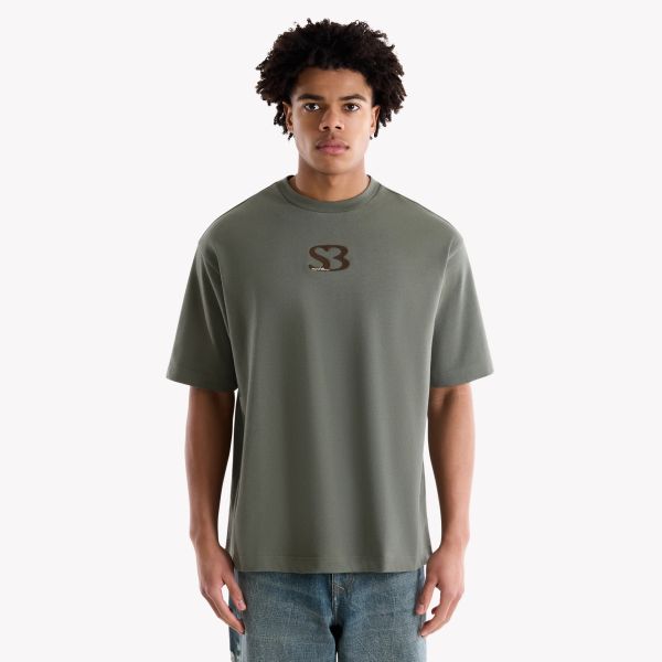 Saint Blanc Initial Logo T-shirt Donker Groen