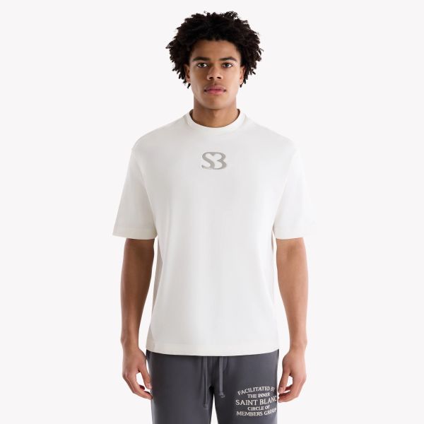 Saint Blanc Initial Logo T-shirt Wit